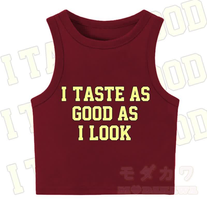 MODAKAWA I TASTE AS GOOD AS I LOOK Casual Cropped Tank Top - Brown - XL - image 3
