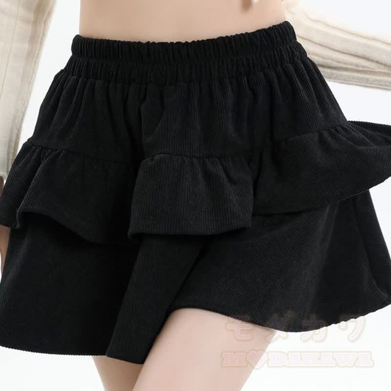 College Style Sailor Collar Sweatshirt Ruffled Tiered Skirt Two Pieces Set - image 10