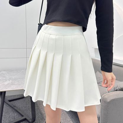 College Style Sailor Collar Sweatshirt Ruffled Tiered Skirt Three Piece Set - image 2