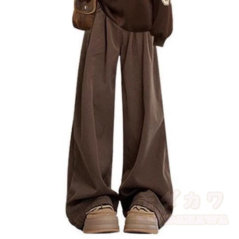 Vintage Letter Print Sweatshirt Wide Leg Trousers Two Pieces Set - Pants - XL - image 3