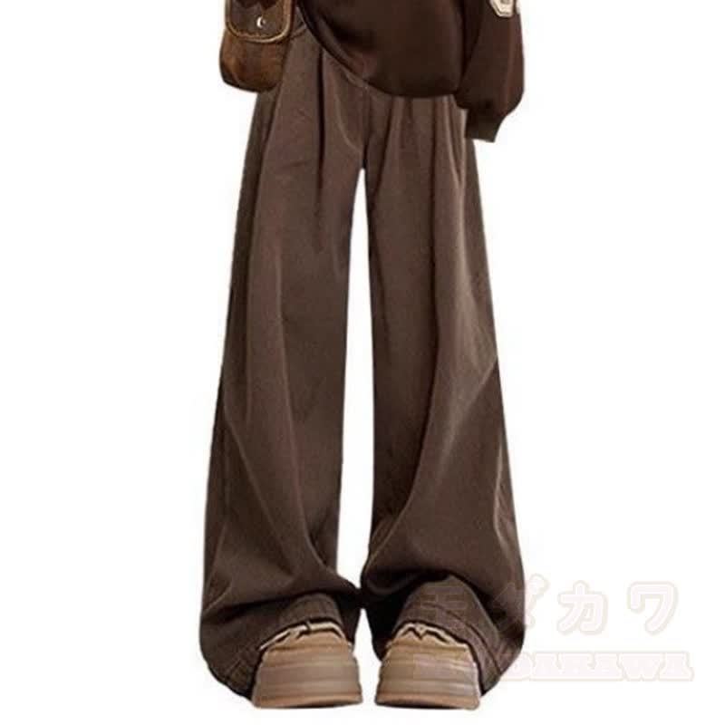 Vintage Letter Print Sweatshirt Wide Leg Trousers Two Pieces Set - Pants - XL - image 3