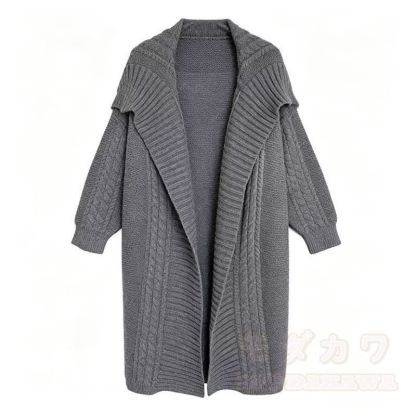 Vintage Loose Long Knit Cardigan Wide Leg Jeans Three Pieces Set - Cardigan - 3XL - image 5