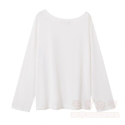 Vintage Cat Print Off Shoulder Long Sleeve Top Cargo Pants Two Pieces Set - image 4