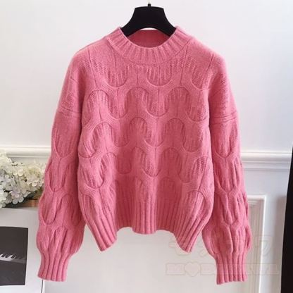 Vintage Cable Knit Turtleneck Sweater Cami Dress Two Pieces Set  - Pink Top - 3XL - image 6