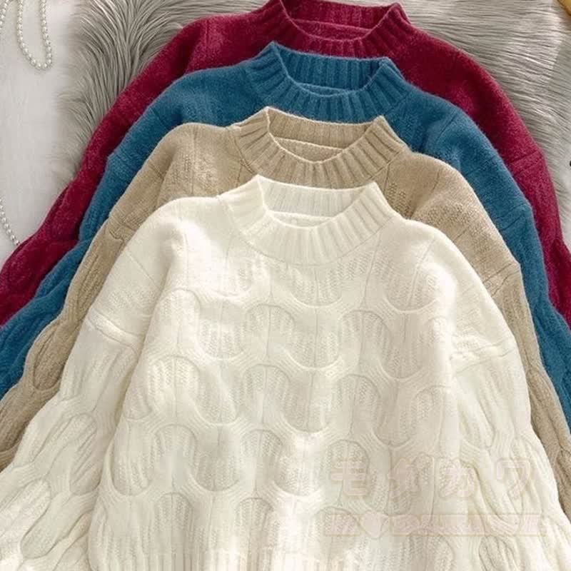 Vintage Cable Knit Turtleneck Sweater Cami Dress Two Pieces Set  - image 2
