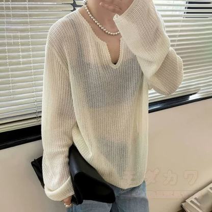 Vintage Knit Long Sleeve Top Heart Floral Embroidery Jeans Two Pieces Set - White Top - 3XL - image 5