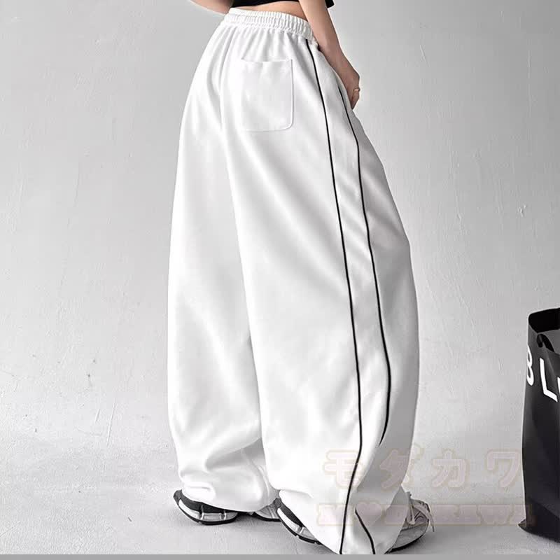 Y2K Horse Print Off‑Shoulder Sweatshirt Drawstring Pants Two Pieces Set - image 4