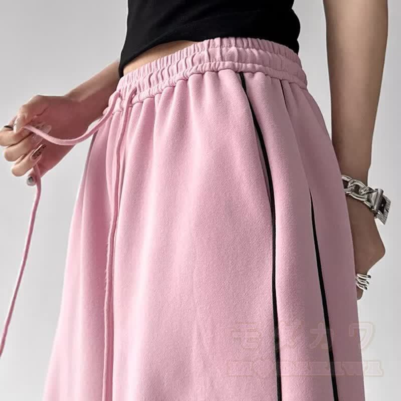 Y2K Horse Print Off‑Shoulder Sweatshirt Drawstring Pants Two Pieces Set - image 8