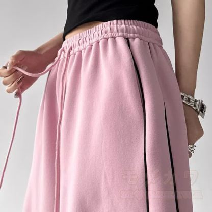 Y2K Horse Print Off‑Shoulder Sweatshirt Drawstring Pants Two Pieces Set - image 8