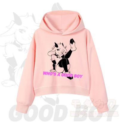 Goat Print Cropped Hoodie Striped Wide‑Leg Pants Two Pieces Set - Top - 3XL - image 2