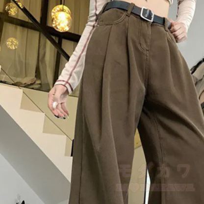 Vintage Dog Embroidery Knit Sweater Wide Leg Pants Two Pieces Set - image 4