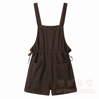 Cute Fox Print Hoodie Brown Overalls Shorts Two Pieces Set - image 6