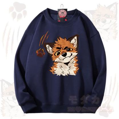 MODAKAWA X atka Fox Graphic Unisex Sweatshirt - Navy Blue - 3XL - image 3