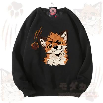 MODAKAWA X atka Fox Graphic Unisex Sweatshirt - Black - 3XL - image 5