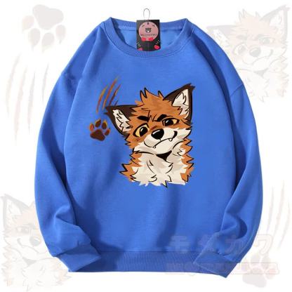MODAKAWA X atka Fox Graphic Unisex Sweatshirt - Blue - 3XL - image 14