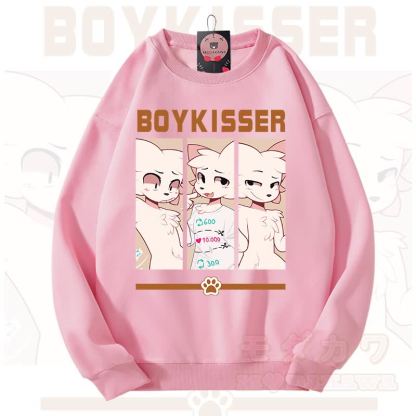 MODAKAWA X zarckets BOYKISSER Fox Graphic Unisex Sweatshirt - Pink - 3XL - image 2