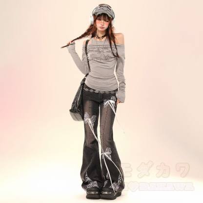 Cool Off-Shoulder Long Sleeves T-Shirt - image 7