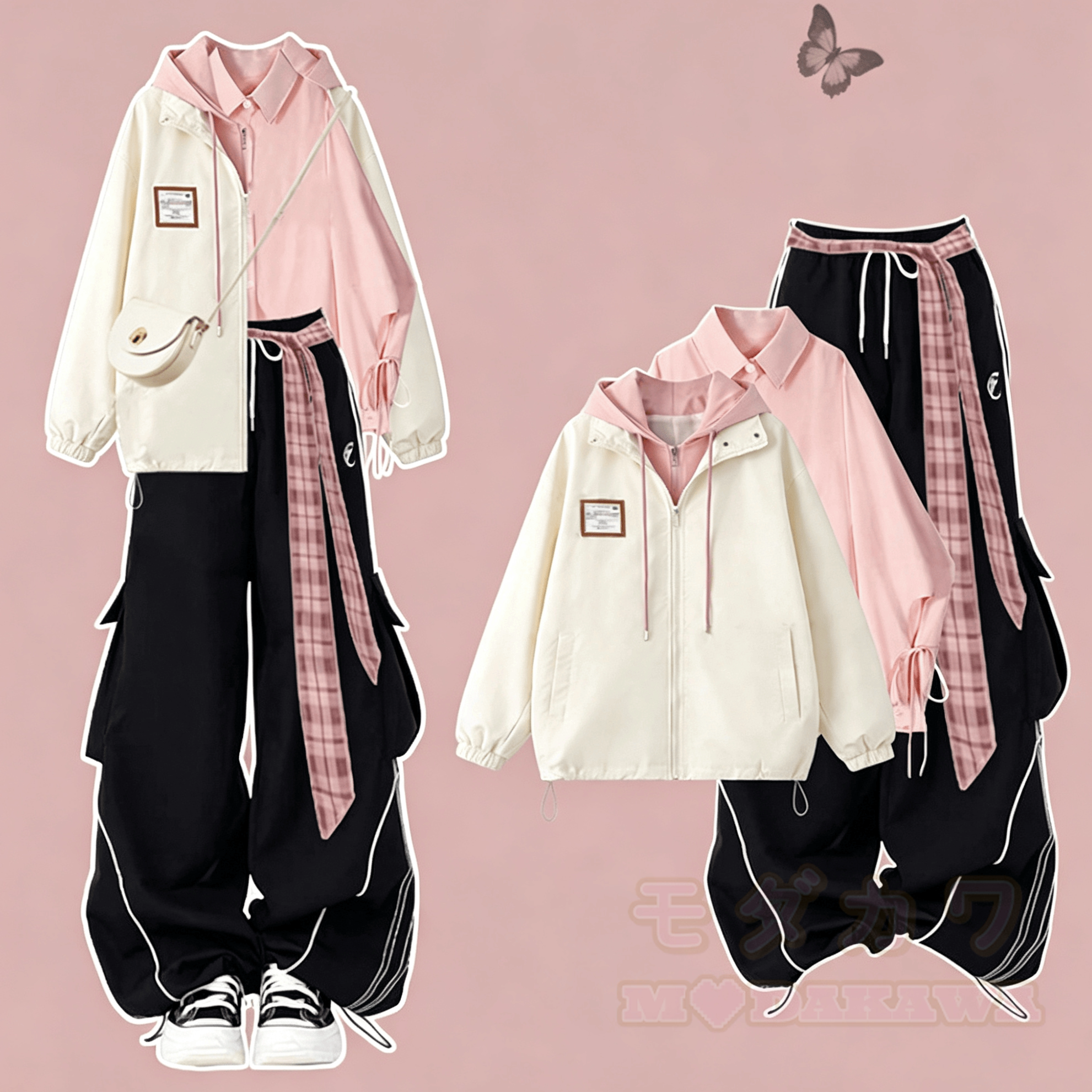 Casual Jacket with Shirt and Pants Three Pieces Set - Set - XL - image 1