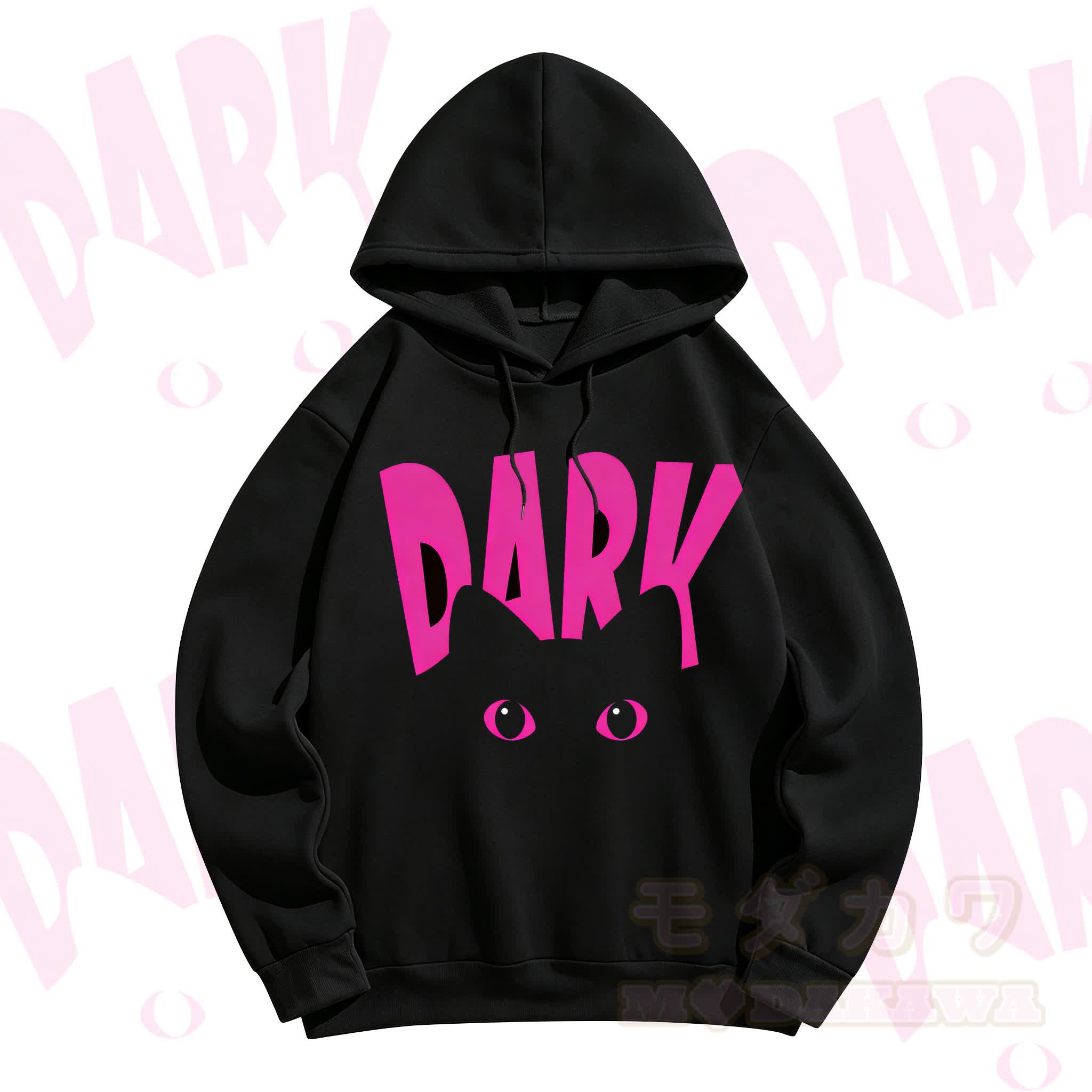 MODAKAWA DARK Graphic Hoodie Sweatshirt - Pink - 5XL - image 2