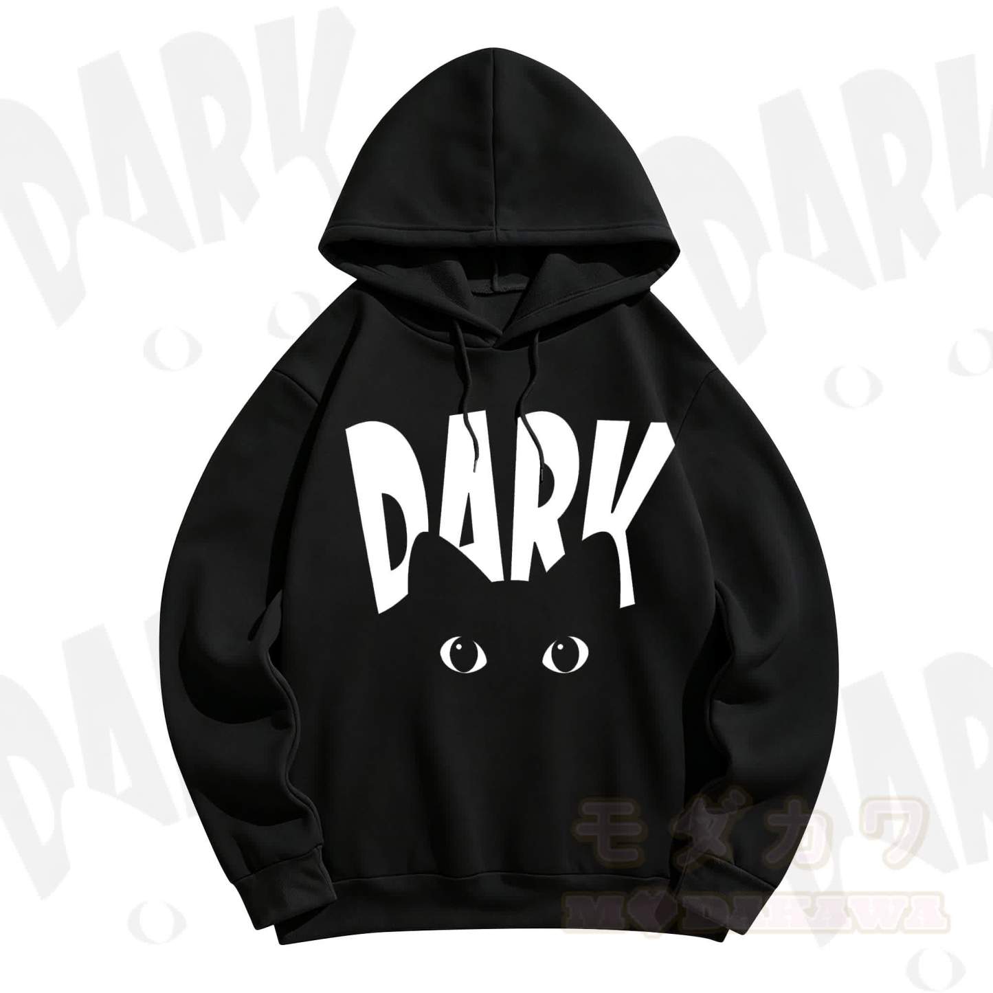 MODAKAWA DARK Graphic Hoodie Sweatshirt - White - 5XL - image 1