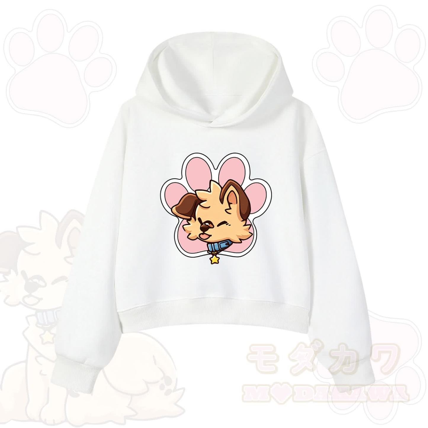 MODAKAWA X popipeko Cute Puppy Print Hoodie Sweatshirt - White - 3XL - image 2
