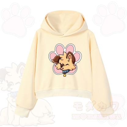 MODAKAWA X popipeko Cute Puppy Print Hoodie Sweatshirt - Apricot - 3XL - image 4