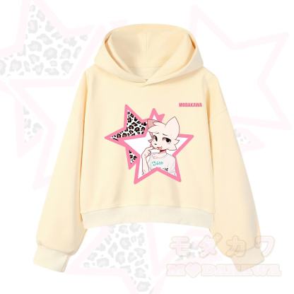  MODAKAWA X zarckets Kawaii Anime Fox Star Graphic Hoodie Sweatshirt - Apricot - 3XL - image 5