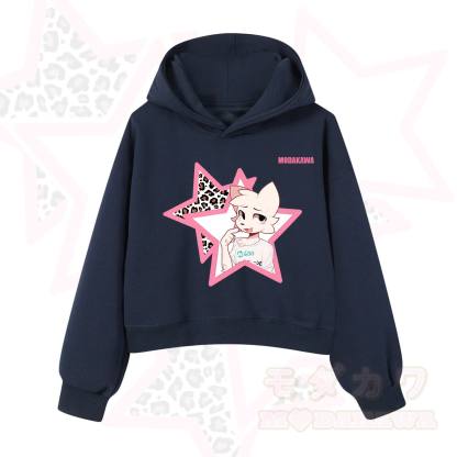  MODAKAWA X zarckets Kawaii Anime Fox Star Graphic Hoodie Sweatshirt - Navy Blue - 3XL - image 4