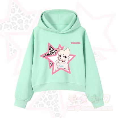  MODAKAWA X zarckets Kawaii Anime Fox Star Graphic Hoodie Sweatshirt - Green - 3XL - image 1