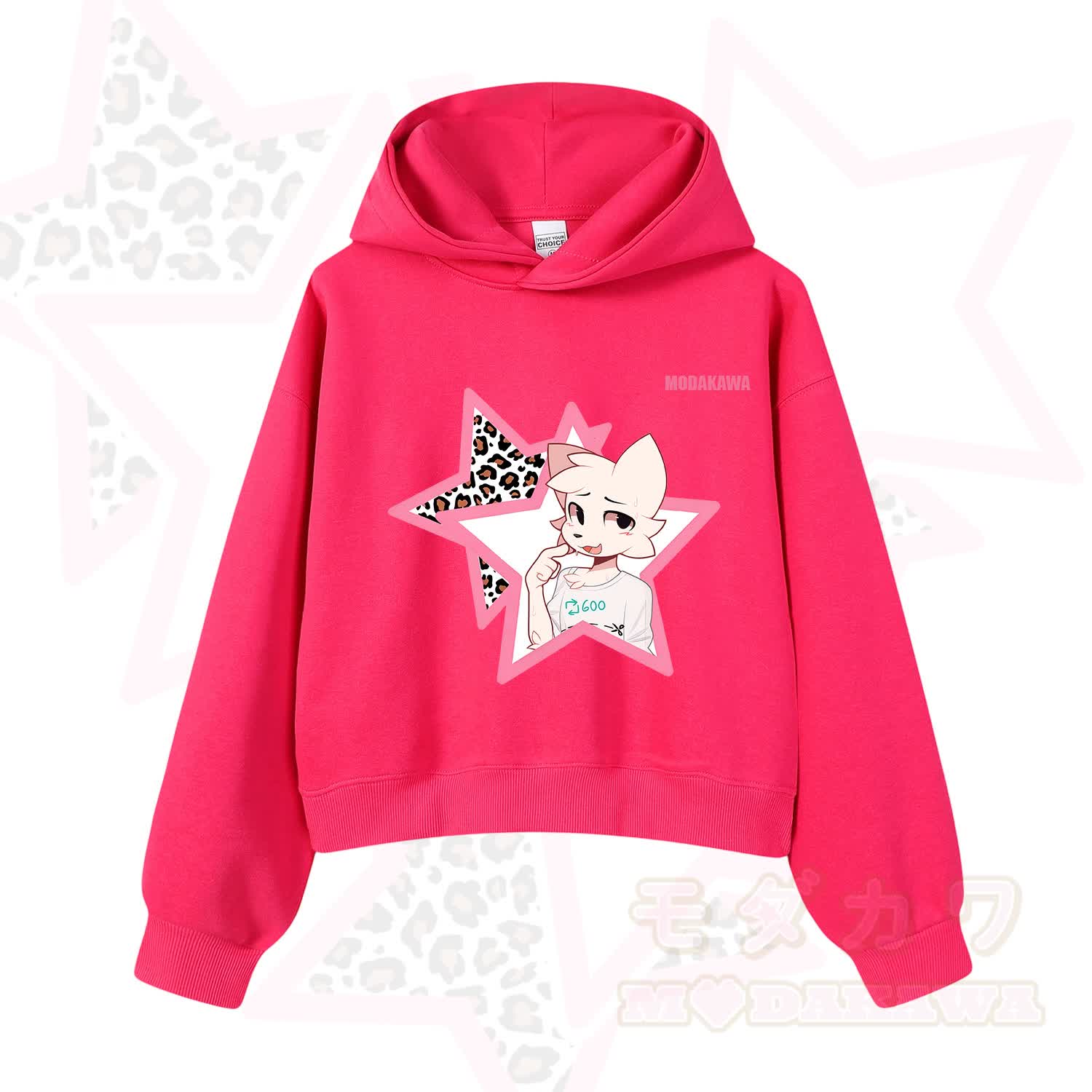  MODAKAWA X zarckets Kawaii Anime Fox Star Graphic Hoodie Sweatshirt - Fuchsia - 3XL - image 11