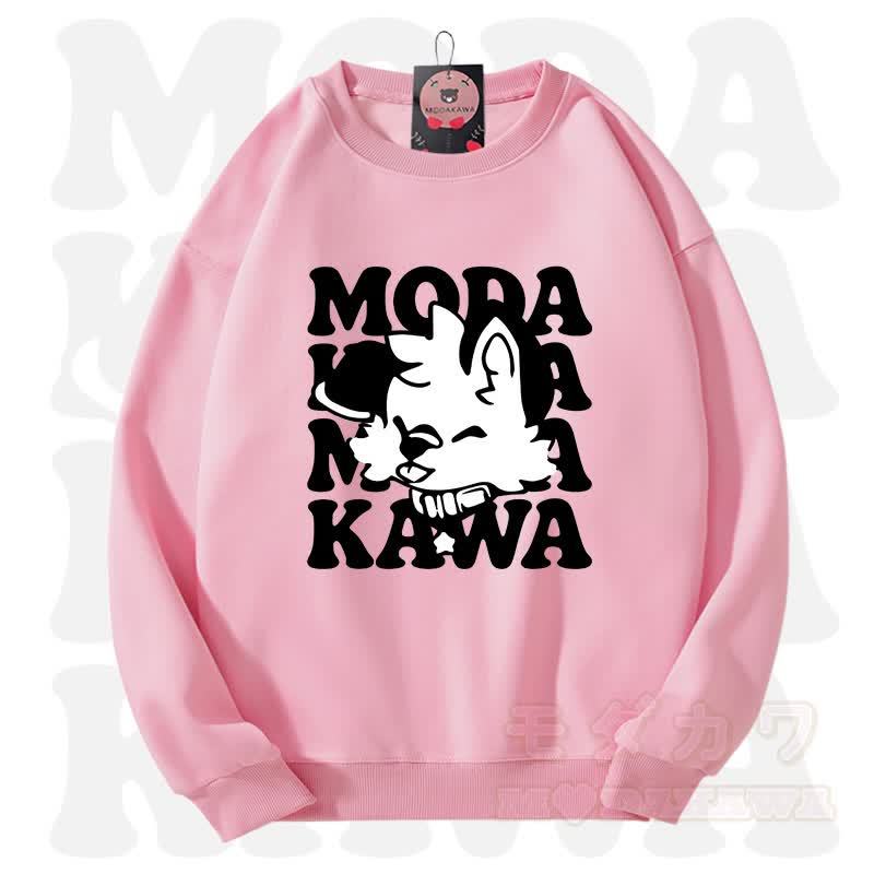MODAKAWA X popipeko Lovely Puppy Graphic Unisex Sweatshirt - Pink - 3XL - image 3
