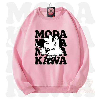 MODAKAWA X popipeko Lovely Puppy Graphic Unisex Sweatshirt - Pink - 3XL - image 3