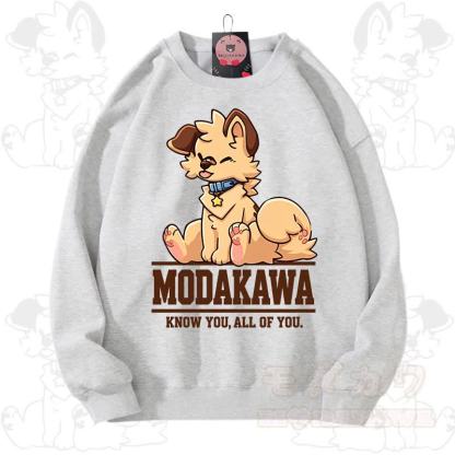 MODAKAWA X popipeko Charming Puppy Graphic Unisex Sweatshirt - Light and Dark Gray - 3XL - image 9