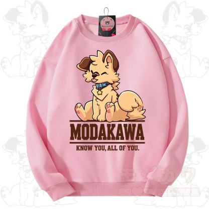 MODAKAWA X popipeko Charming Puppy Graphic Unisex Sweatshirt - Pink - 3XL - image 4