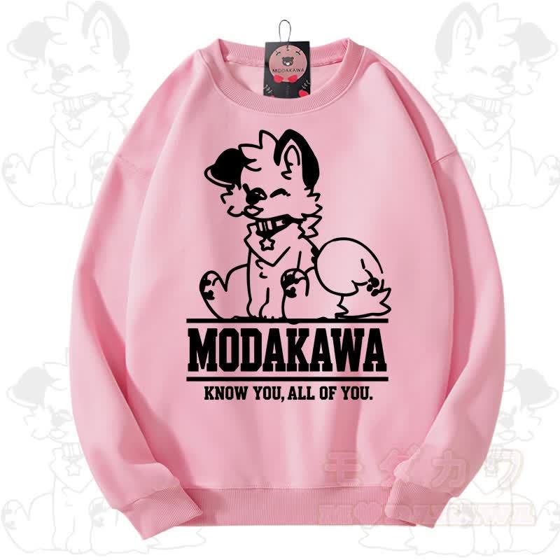 MODAKAWA X popipeko Kawaii Puppy Graphic Unisex Sweatshirt - Pink - 3XL - image 4
