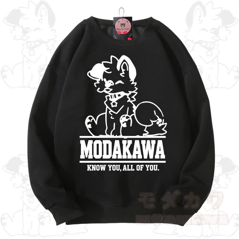 MODAKAWA X popipeko Kawaii Puppy Graphic Unisex Sweatshirt - Black - 3XL - image 3