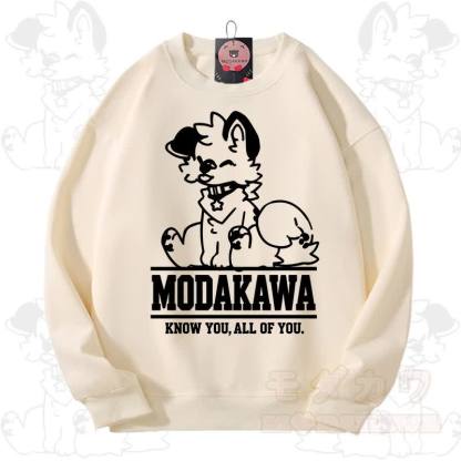 MODAKAWA X popipeko Kawaii Puppy Graphic Unisex Sweatshirt - Light Beige - 3XL - image 1