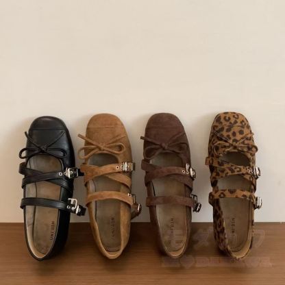 Vintage Square Toe Mary Jane Casual Shoes - image 3