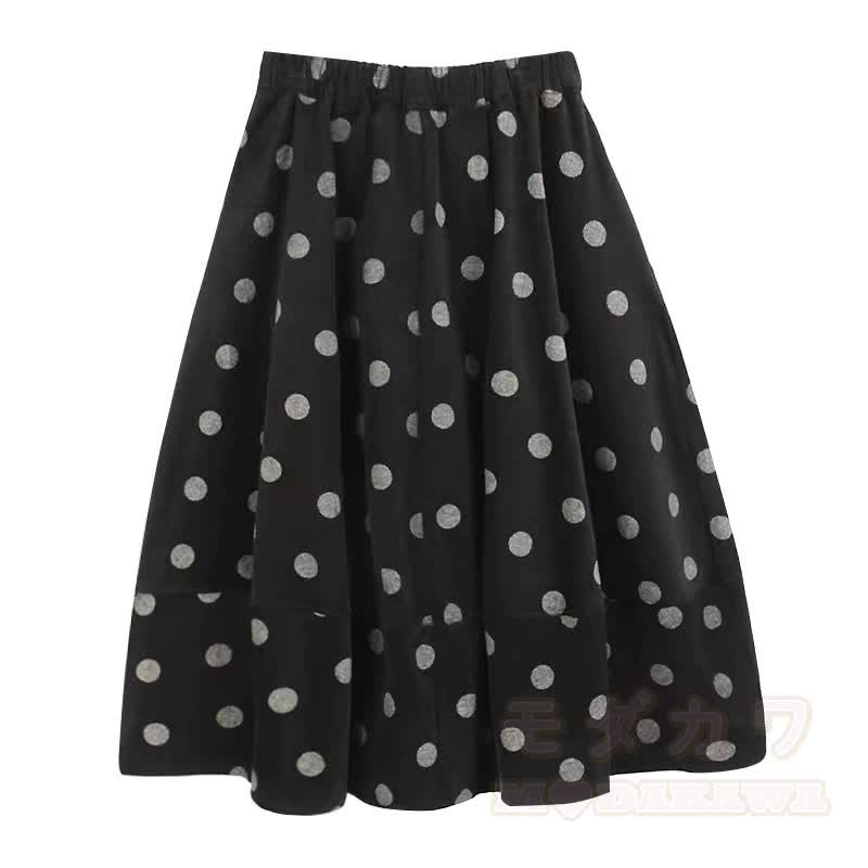Sweet Polka Dot Bubble Hem Skirt - image 6