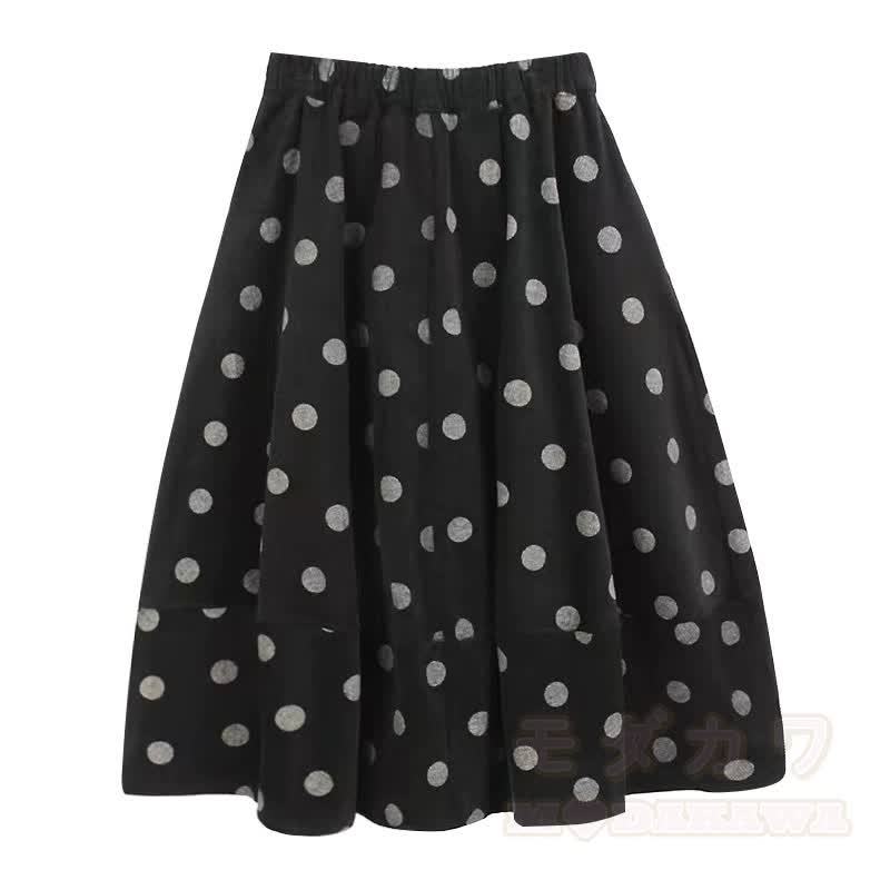 Sweet Polka Dot Bubble Hem Skirt - image 6