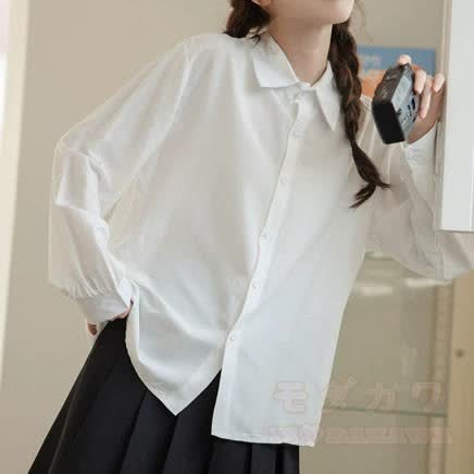Gray Knit Sweater and Shirt and Skirt Three Pieces Set - Shirt - XL - image 5