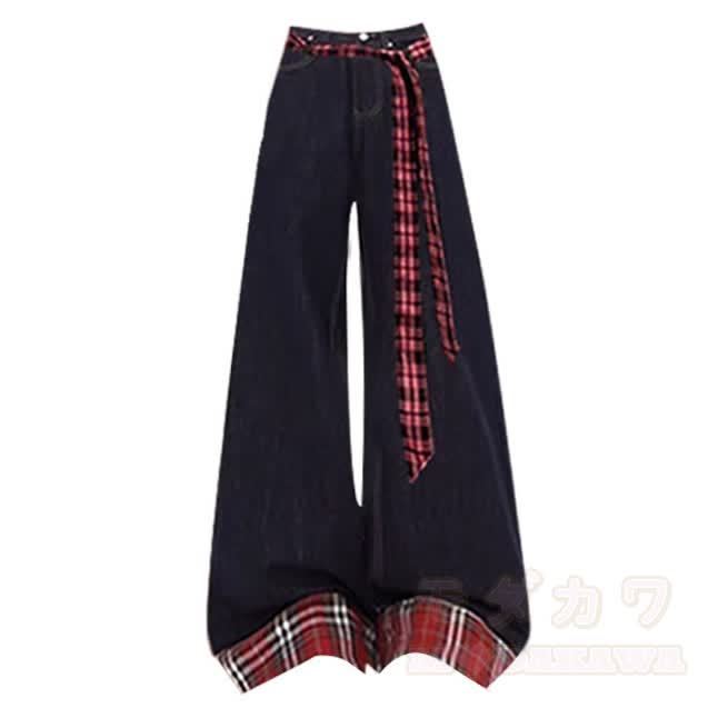 Modern Chinese Knit Sweatshirt and Vintage Jeans Two Pieces Set - Pants - 3XL - image 3