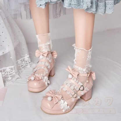 Sweet Lolita Bow Mary Jane Heels - image 5