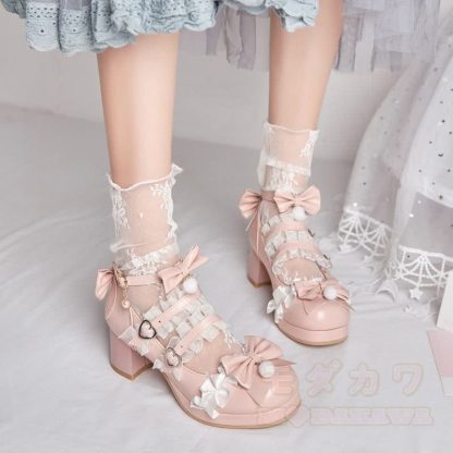 Sweet Lolita Bow Mary Jane Heels - image 4
