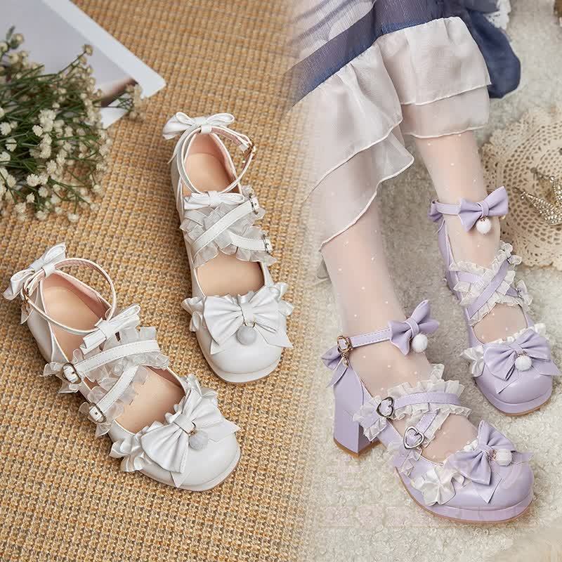 Sweet Lolita Bow Mary Jane Heels - image 3
