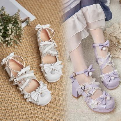 Sweet Lolita Bow Mary Jane Heels - image 3