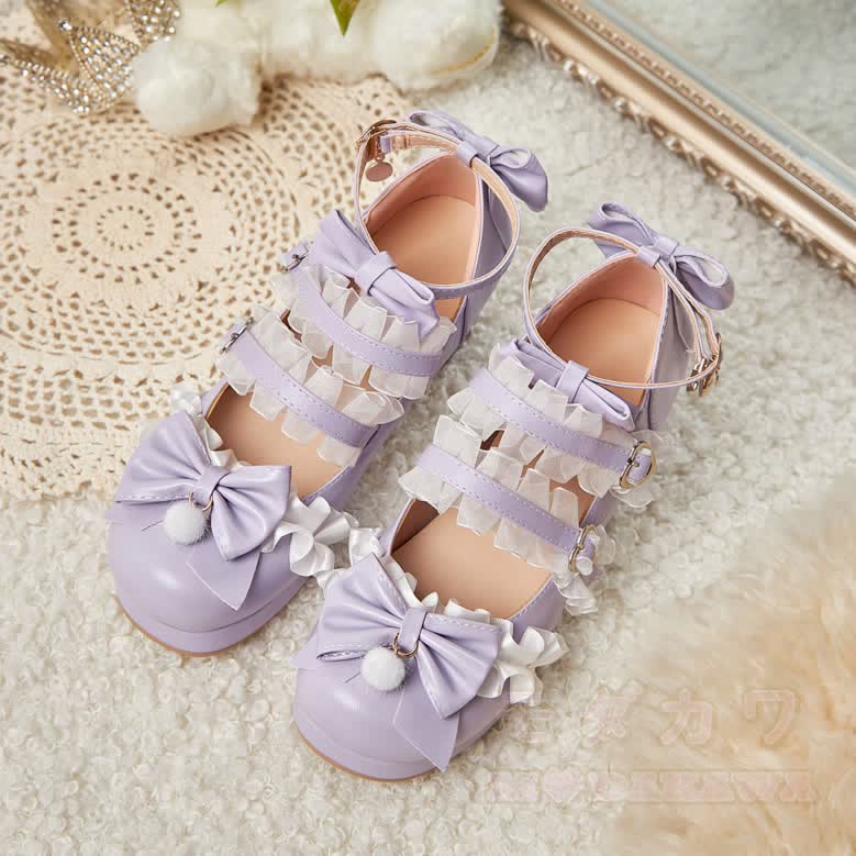 Sweet Lolita Bow Mary Jane Heels - image 1