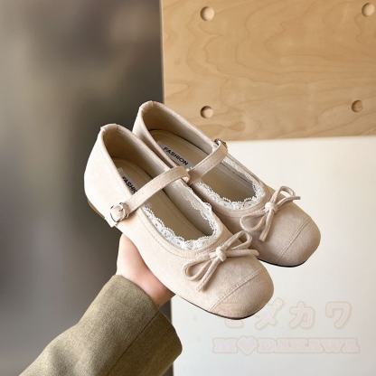 French Style Bow Mary Jane Soft-Soled Shoes - image 3