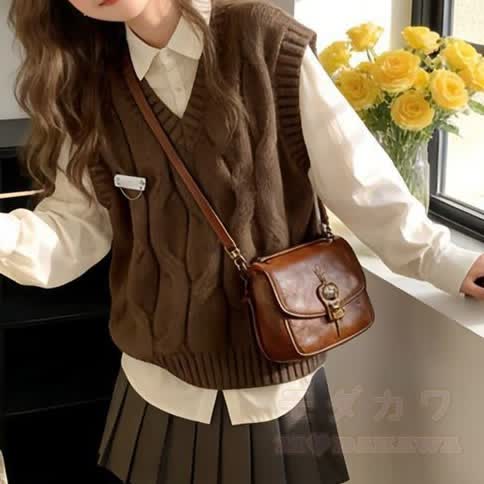 Maillard Brown Vest with Shirt and Skort Three Pieces Set - Vest+Shirt - XL - image 2