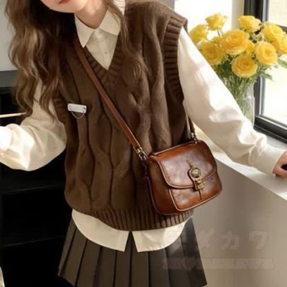 Maillard Brown Vest with Shirt and Skort Three Pieces Set - Vest+Shirt - XL - image 2